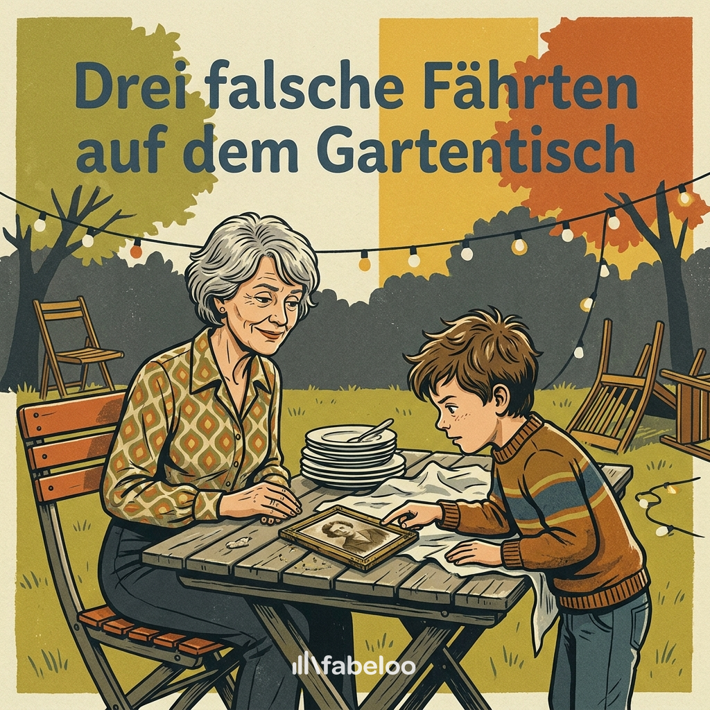 Drei falsche Fährten auf dem Gartentisch